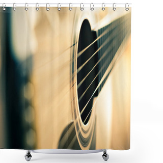 Personality  Detail Of Guitar Shower Curtains