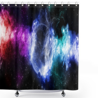 Personality  Planet Effect Shower Curtains