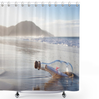 Personality  Message In A Bottle Shower Curtains