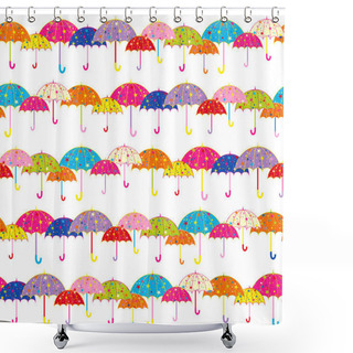 Personality  Colorful Umbrella Seamless Pattern Shower Curtains