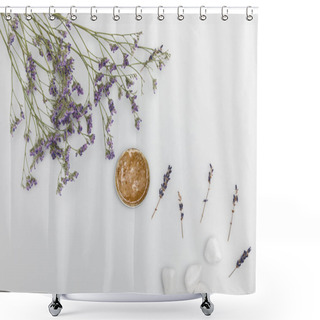 Personality  Scrub And Dried Lavender Shower Curtains