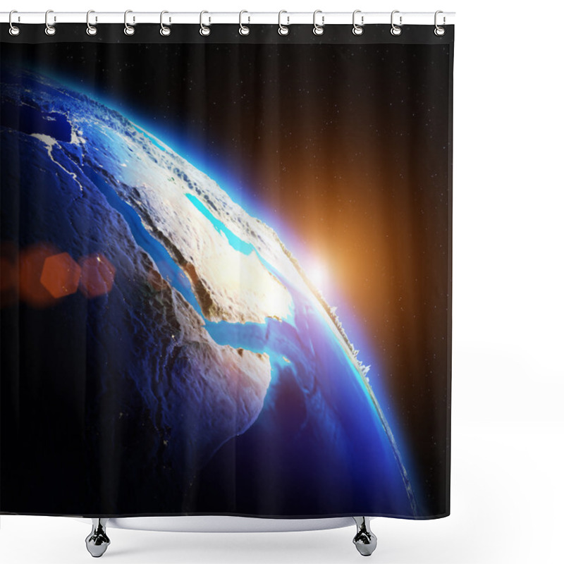 Personality  World geography shower curtains