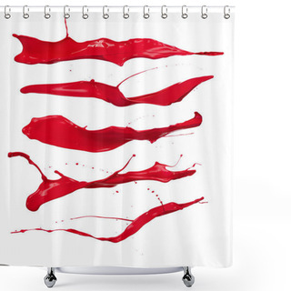 Personality  Red Splashes Shower Curtains