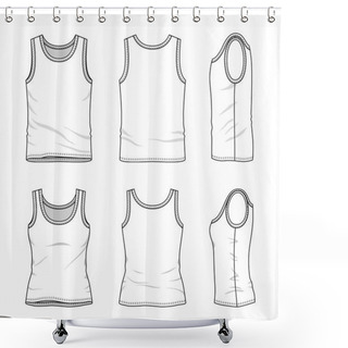 Personality  Clothing Set Shower Curtains