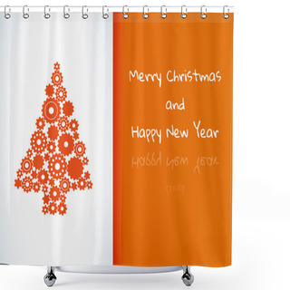 Personality  Card, Merry Christmas Shower Curtains