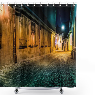 Personality  Dark Alley In Sibiu, Romania Shower Curtains