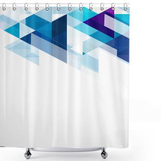 Personality  Modern Blue Geometrical Abstract Template, Vector Illustration Shower Curtains
