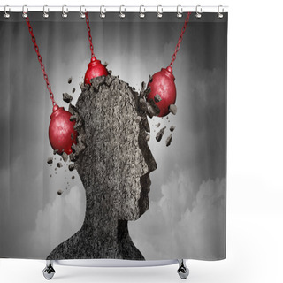 Personality  Painful Headache Concept Shower Curtains
