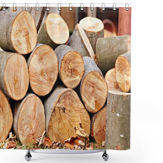 Personality  Logs Shower Curtains