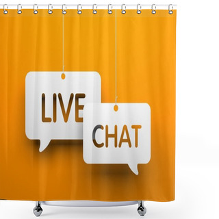 Personality  Live Chat Symbols Shower Curtains