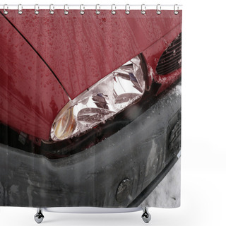 Personality  Car Accident Shower Curtains