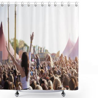 Personality  Outdoor Music Festival Shower Curtains