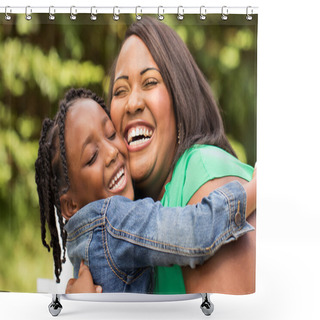 Personality  African American Mother And Daughter Shower Curtains
