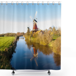 Personality  Greetsiel, Traditional Dutch Windmill Shower Curtains