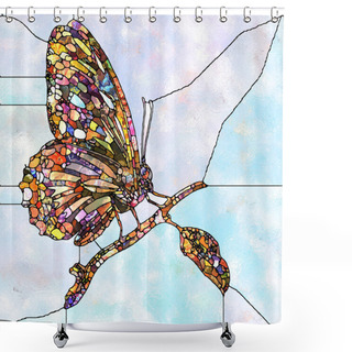 Personality  Propagation Of Stained Glass Shower Curtains