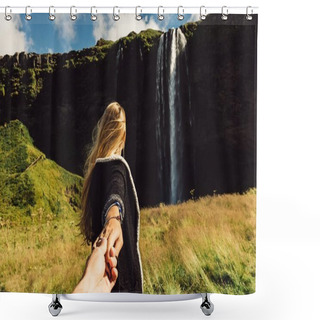 Personality  Holding Hands Shower Curtains