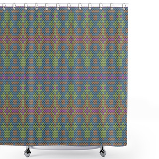 Personality  Color Knitted Seamless Pattern. 10 Eps Shower Curtains