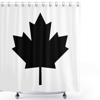 Personality  Maple Leaf Canada Vector Symbol Icon Design Shower Curtains