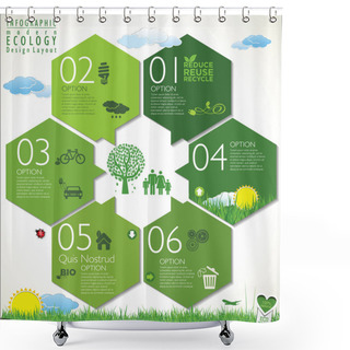 Personality  Modern Ecology Design Layout Shower Curtains