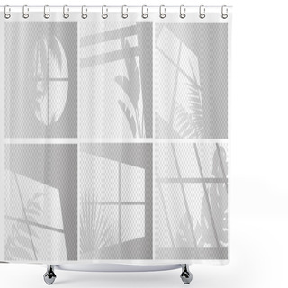 Personality  Windows Lights Set Plants Shower Curtains