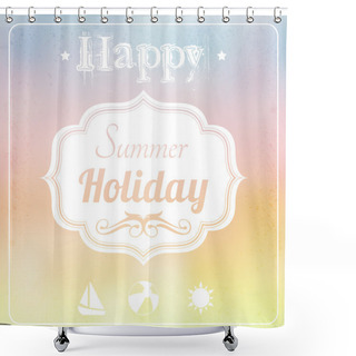 Personality  Summer Background. Vector Illustration. Shower Curtains