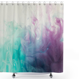 Personality  Abstract Background With Mixing Blue And Purple Watercolor Paint Shower Curtains