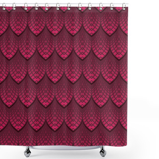 Personality  Red Seamless Vector Art Deco Pattern Shower Curtains