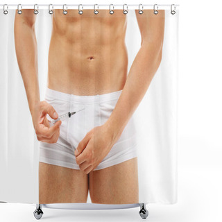 Personality  Medical Concept On White   Shower Curtains