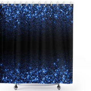 Personality  Abstract Blue Sparkle Glitter Background. Shower Curtains