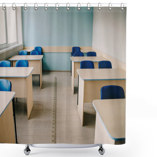 Personality  Interior Of Empty Classroom At Modern School Shower Curtains