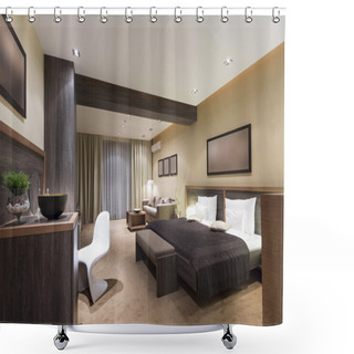 Personality  Modern Luxury Bedroom Interior Shower Curtains