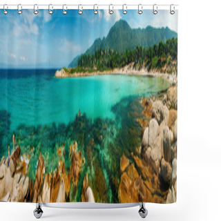 Personality  Karidi Beach In Vourvourou, Sithonia, Greece Shower Curtains