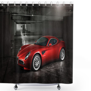 Personality  Italian Sports Car Shower Curtains
