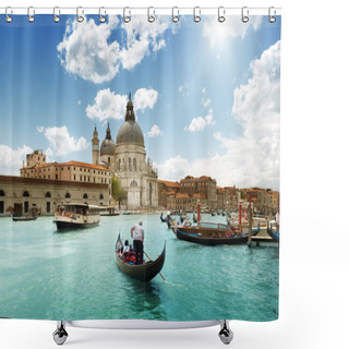 Personality  Grand Canal And Basilica Santa Maria Della Salute, Venice, Italy Shower Curtains