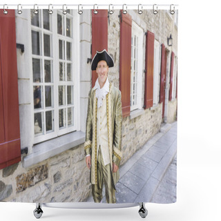 Personality  Man Dressed As A Courtier Or Prince In The Quebec City Shower Curtains