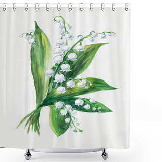 Personality  Lily Of The Valley Bouquet. Shower Curtains