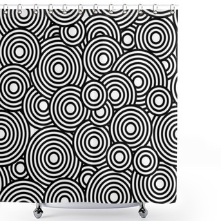 Personality  Bull Eye Seamless Outline Pattern Shower Curtains