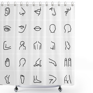 Personality  Human Body Parts Shower Curtains