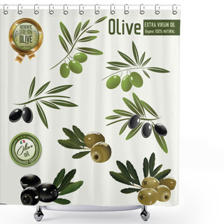 Personality  Olive Shower Curtains