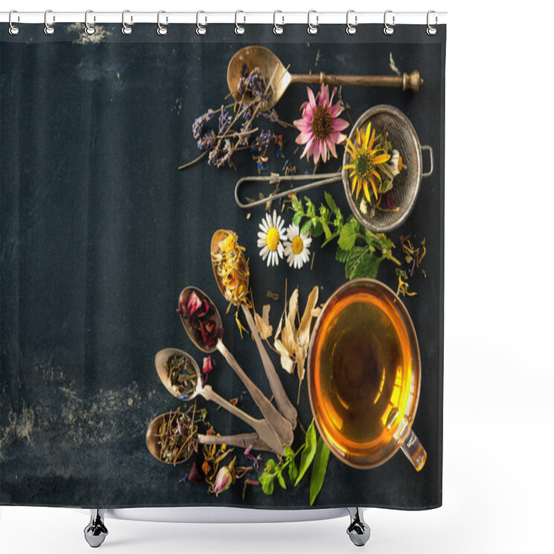 Personality  Herbal Tea Shower Curtains
