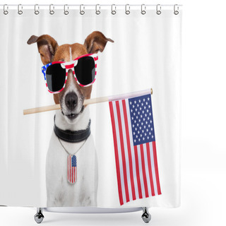 Personality  American Dog Shower Curtains