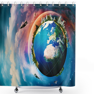 Personality  Vacation And Travel Backgrounds Shower Curtains