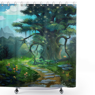 Personality  The Tree In The Morning Shower Curtains