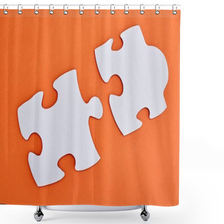 Personality  A Studio Photo Of Jigsaw Pieces Shower Curtains