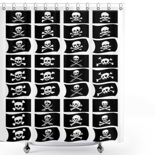 Personality  Pirate Flags Collection Shower Curtains