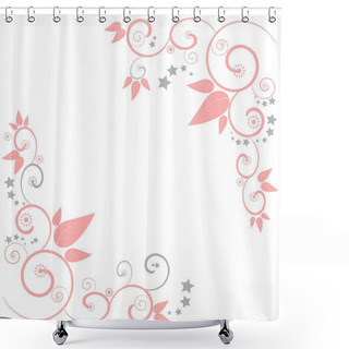 Personality  A Floral Border Frame Design Shower Curtains