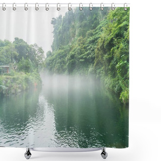 Personality  Garden Park At Cheonjiyeon Waterfalls In Jeju Island Shower Curtains
