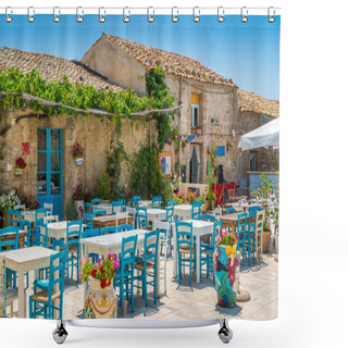 Personality  The Picturesque Village Of Marzamemi, In The Province Of Syracuse, Sicily. Shower Curtains