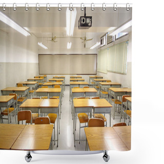 Personality  Empty Big Classroom At School Shower Curtains