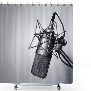 Personality  Studio Microphone Shower Curtains